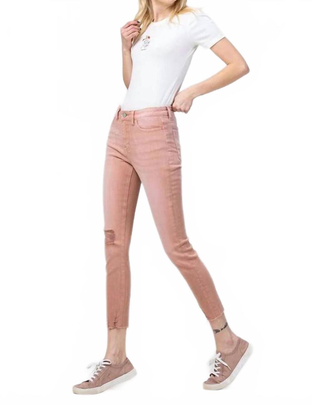 NEW VERVET BY FLYING MONKEY sari high rise skinny jeans in vintage wine